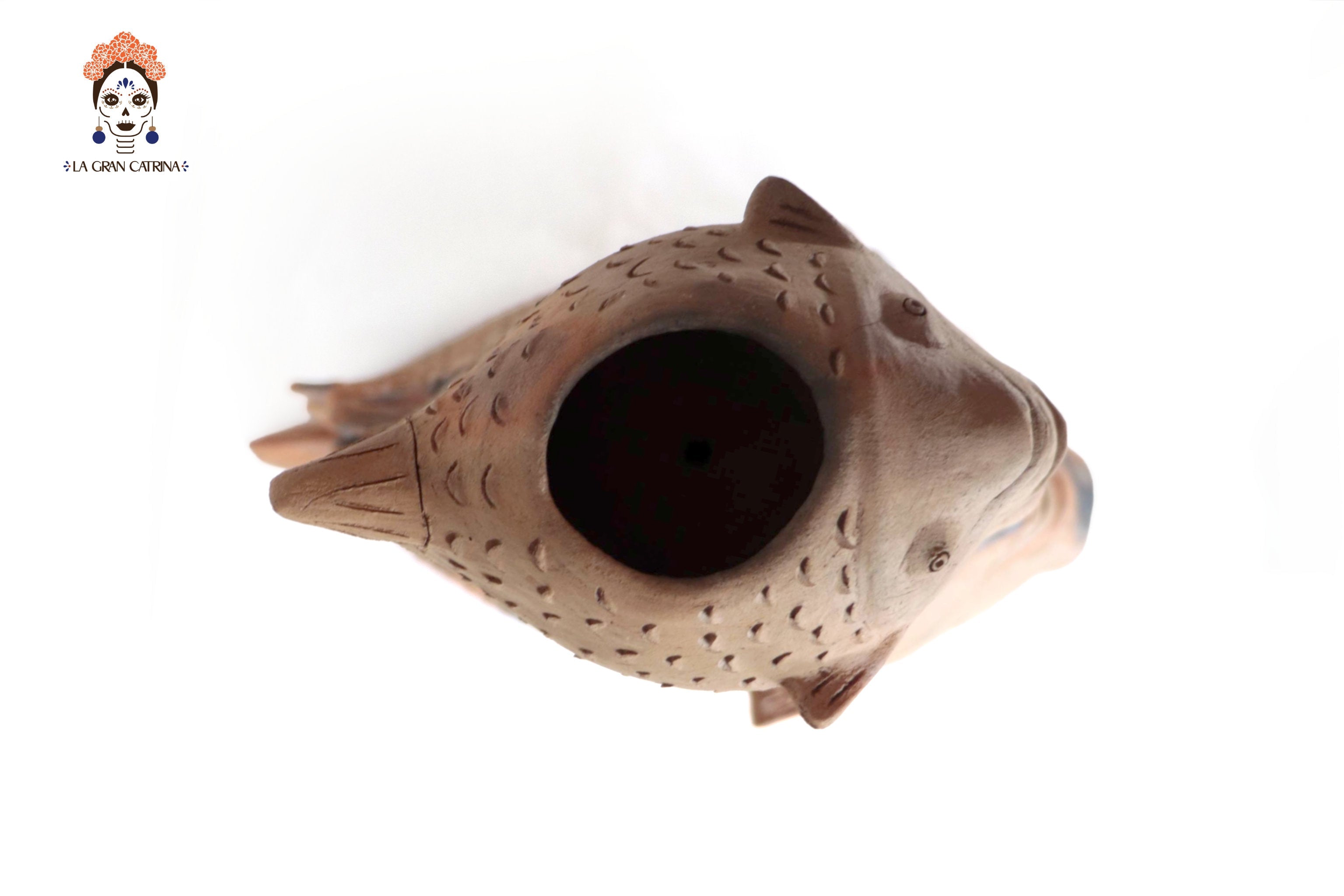 Tower of Fish of Natural Clay - 30.7 in. Zipiajo