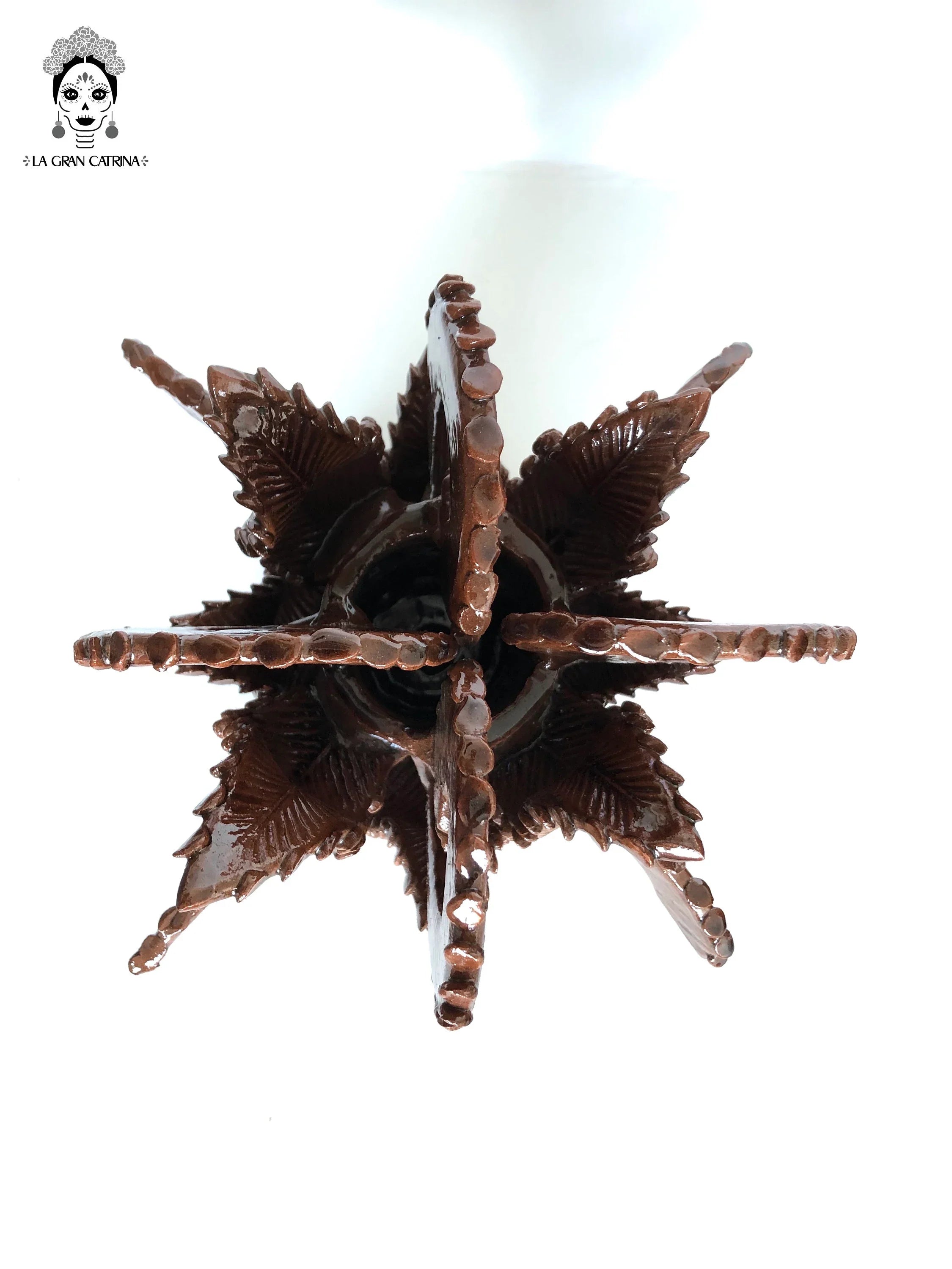 Michoacán Clay Pineapple - Fine Piece with Cross Lid - 23 in. Juan Gtz