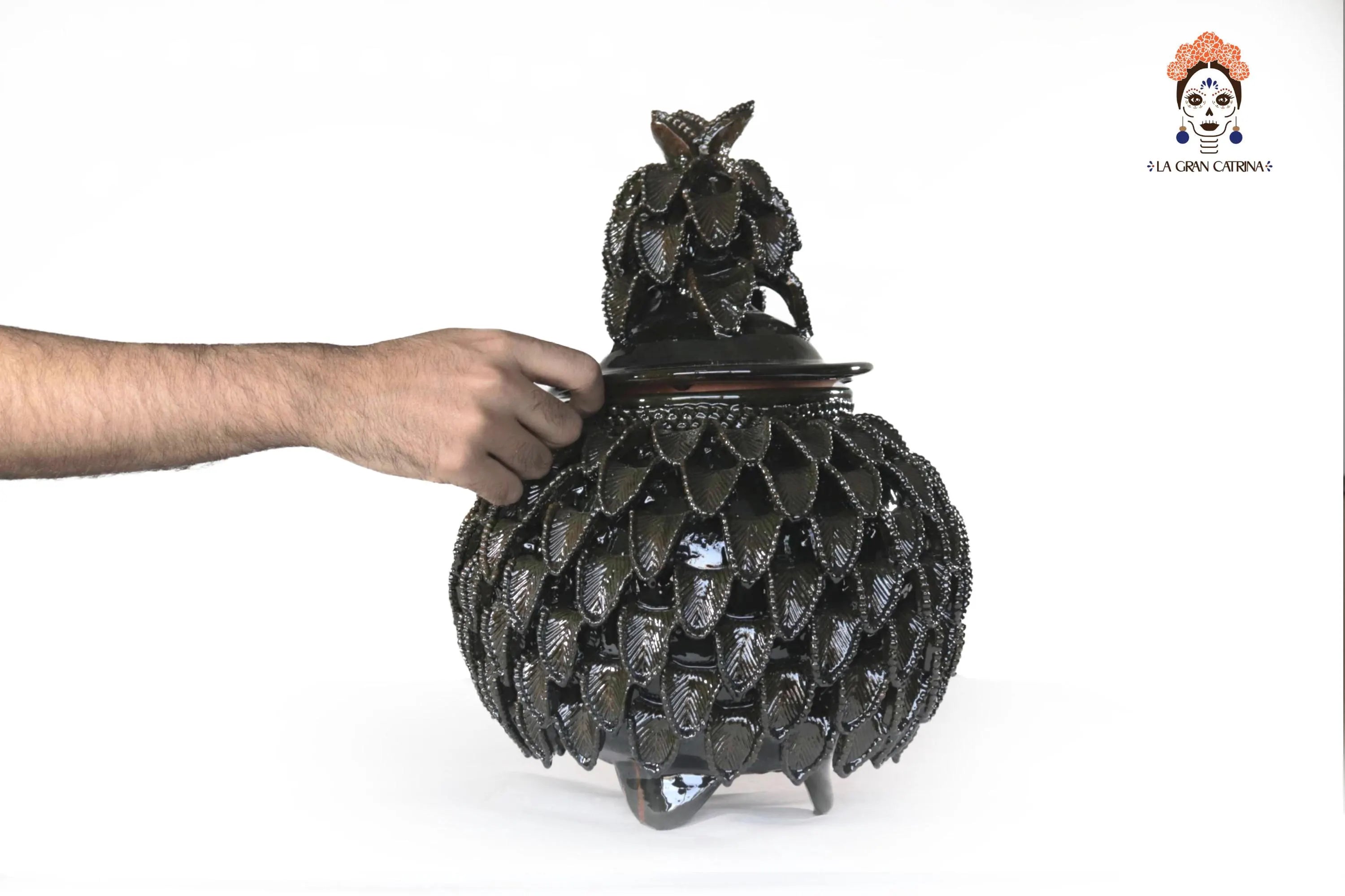 Michoacán Clay Pineapple - Green - 16 in. Viejitos SJG