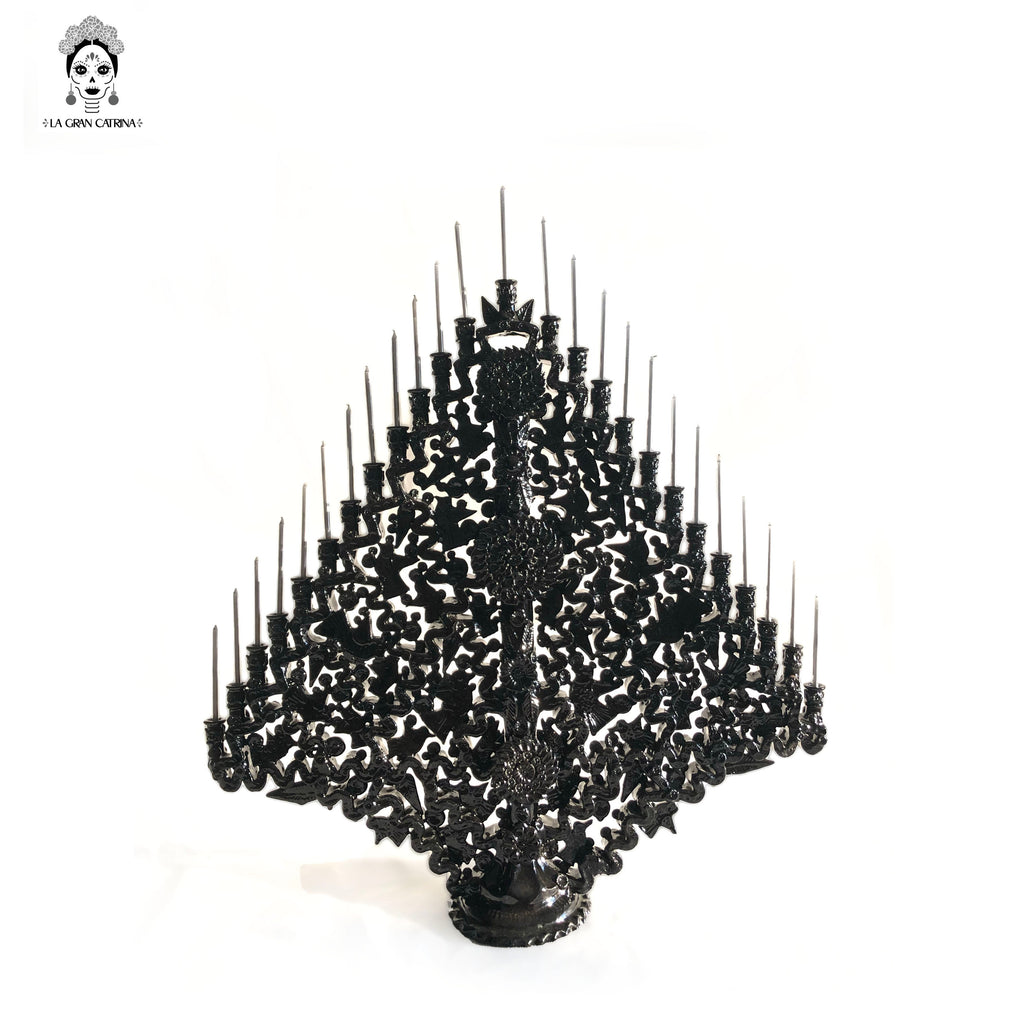 Candleholder black of 25-Candle - Glazed Clay - 25 in. - in. Production Tereri