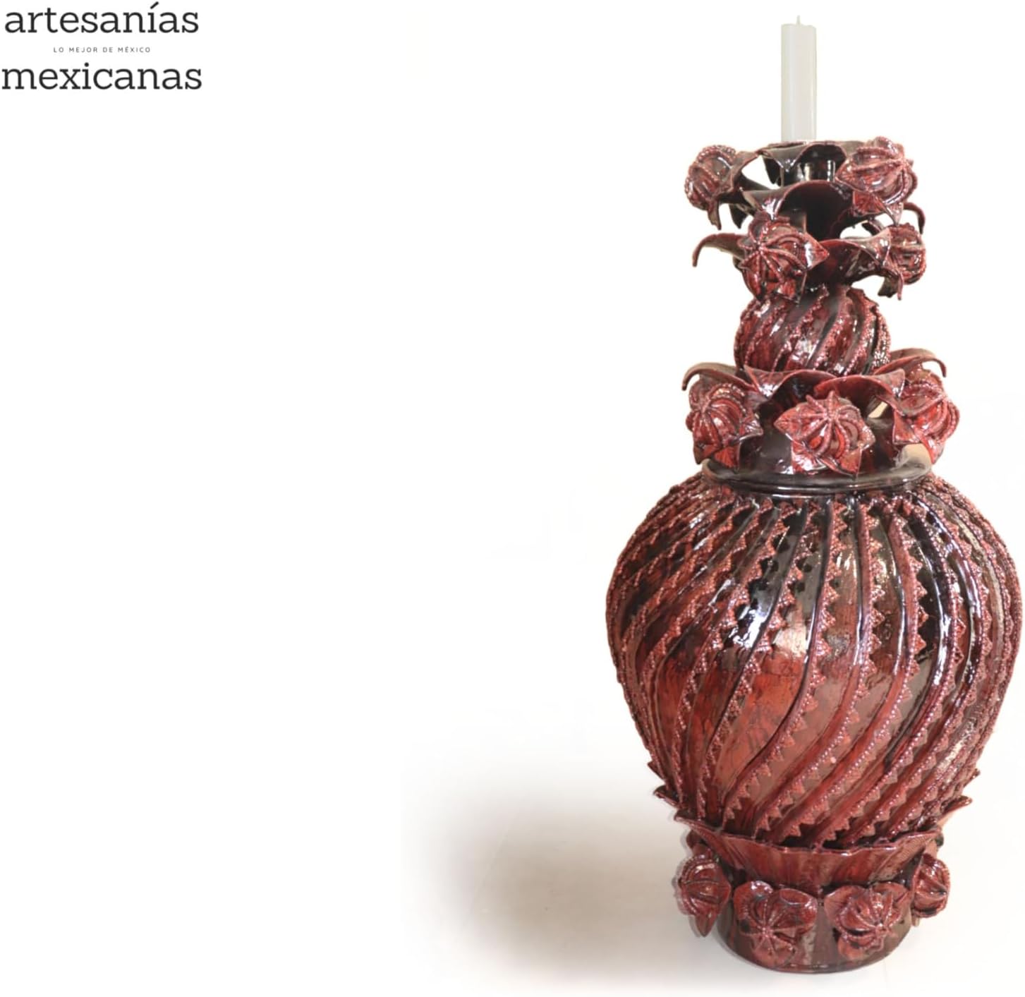 Michoacán Clay Pineapple - Flower Jamaica - 40 in. - Made to Order Chema SJG