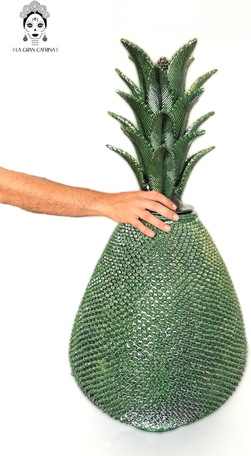 Michoacán Clay Pineapple - Green - 40 in. - Made to Order Juan Gtz