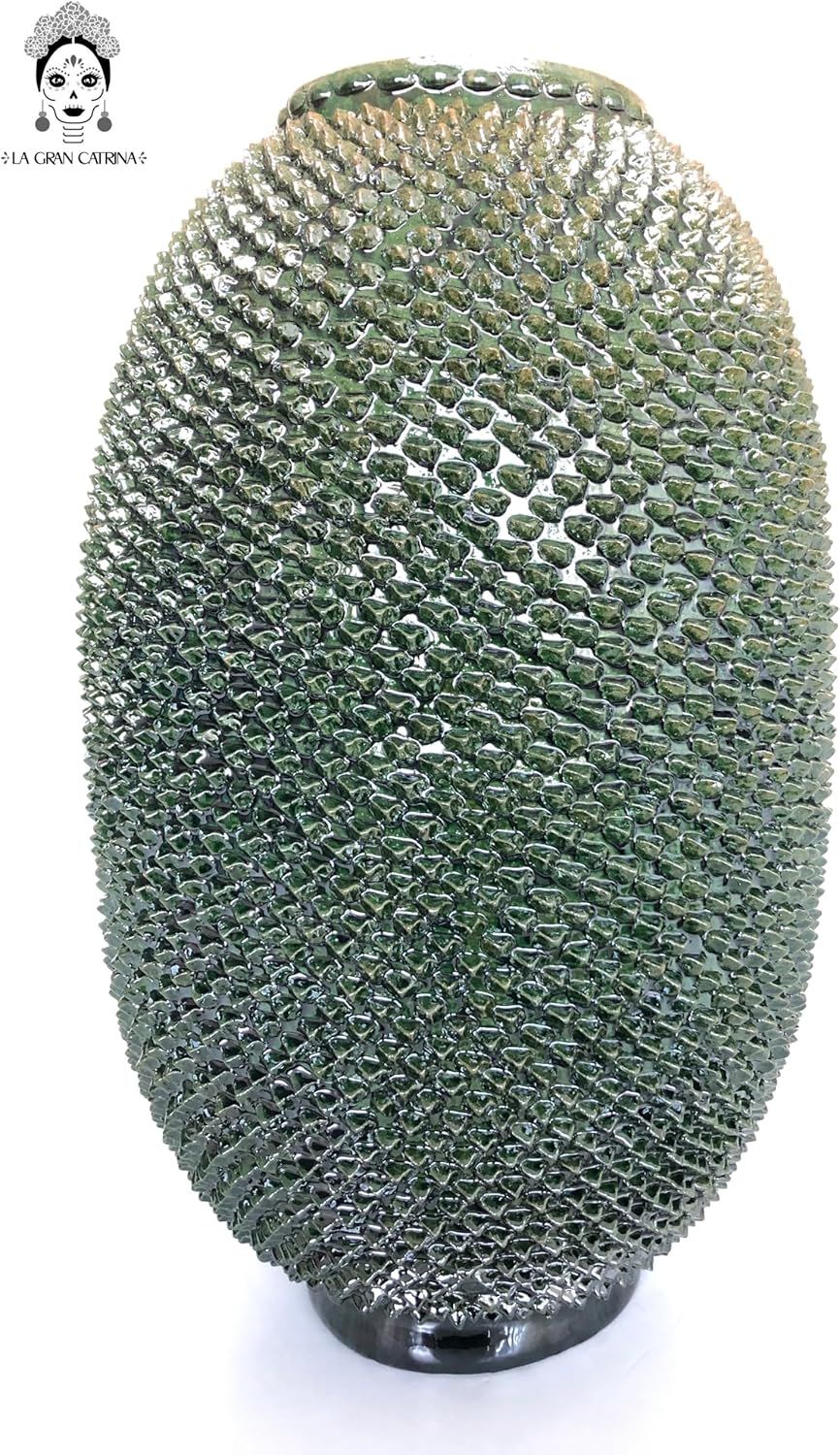 Michoacán Clay Pineapple - Green Spikes - 35 in. - in. Production Juan Gtz