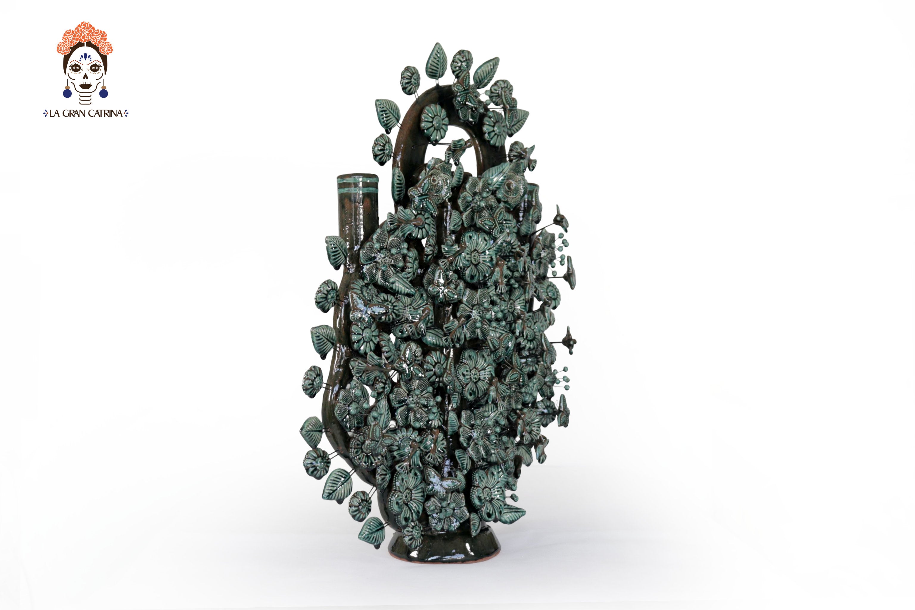 Tree of Life green glazed - 21.6 in. Montoya