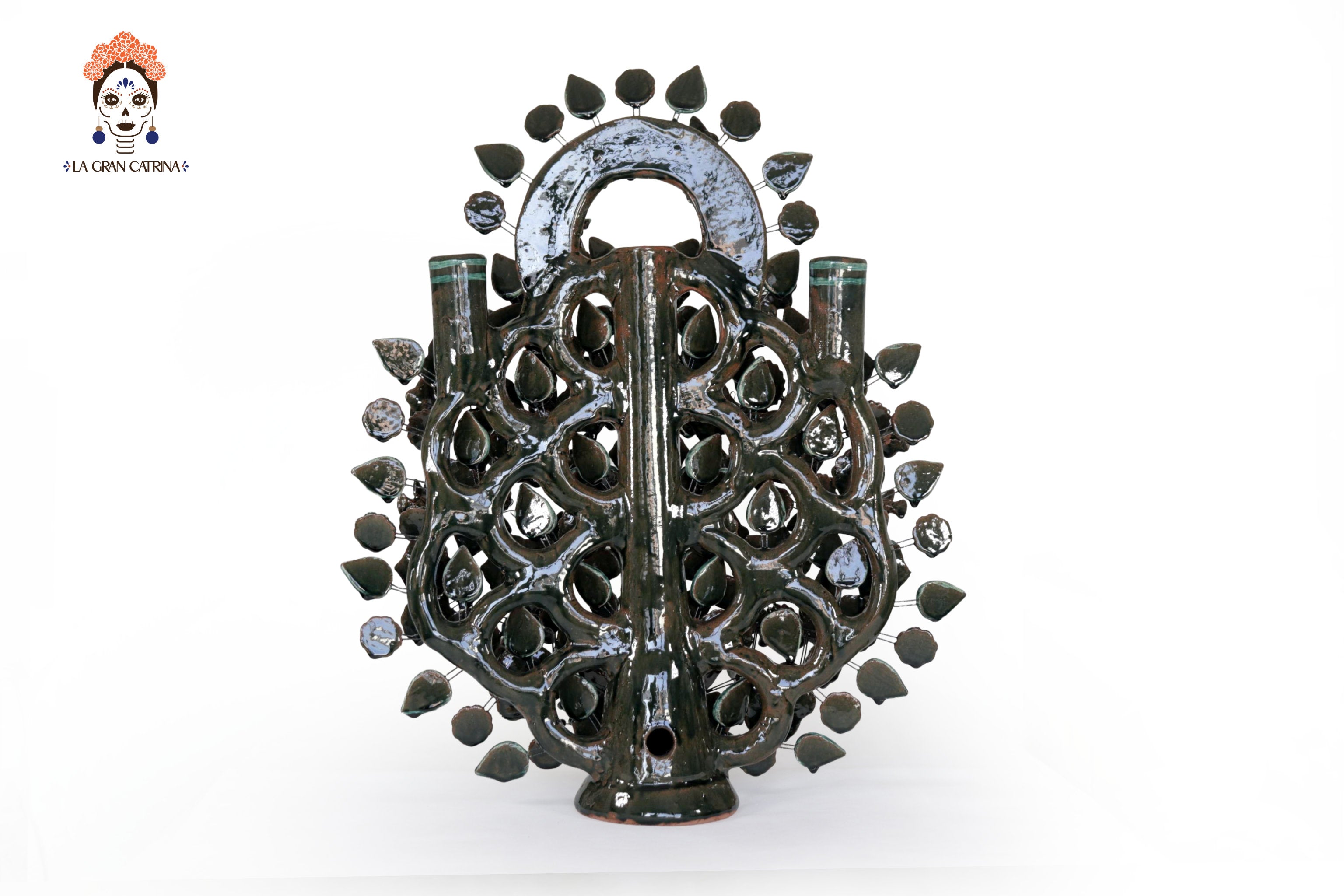 Tree of Life green glazed - 21.6 in. Montoya
