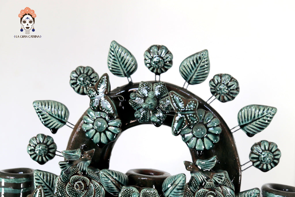 Tree of Life green glazed - 21.6 in. Montoya