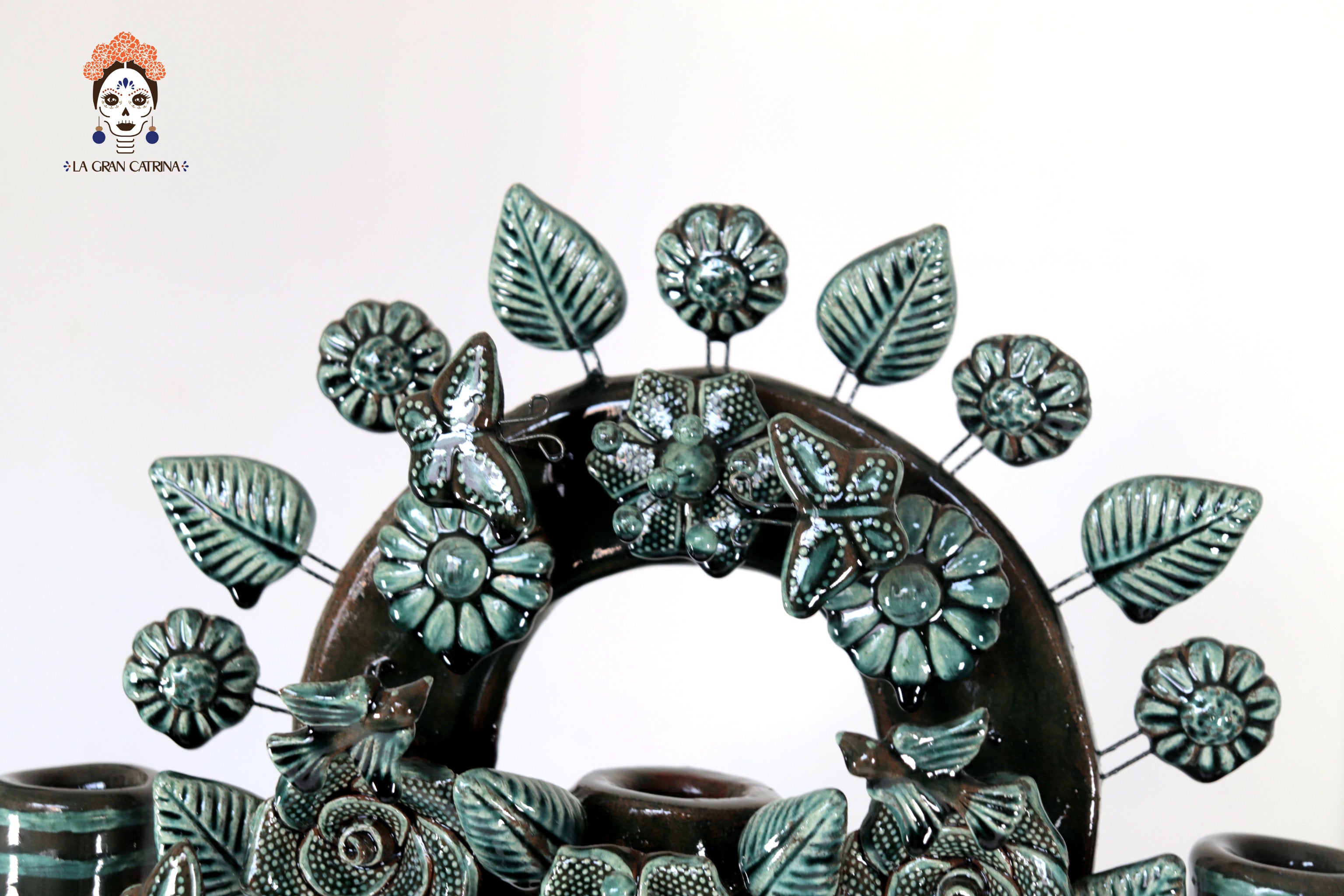 Tree of Life green glazed - 21.6 in. Montoya