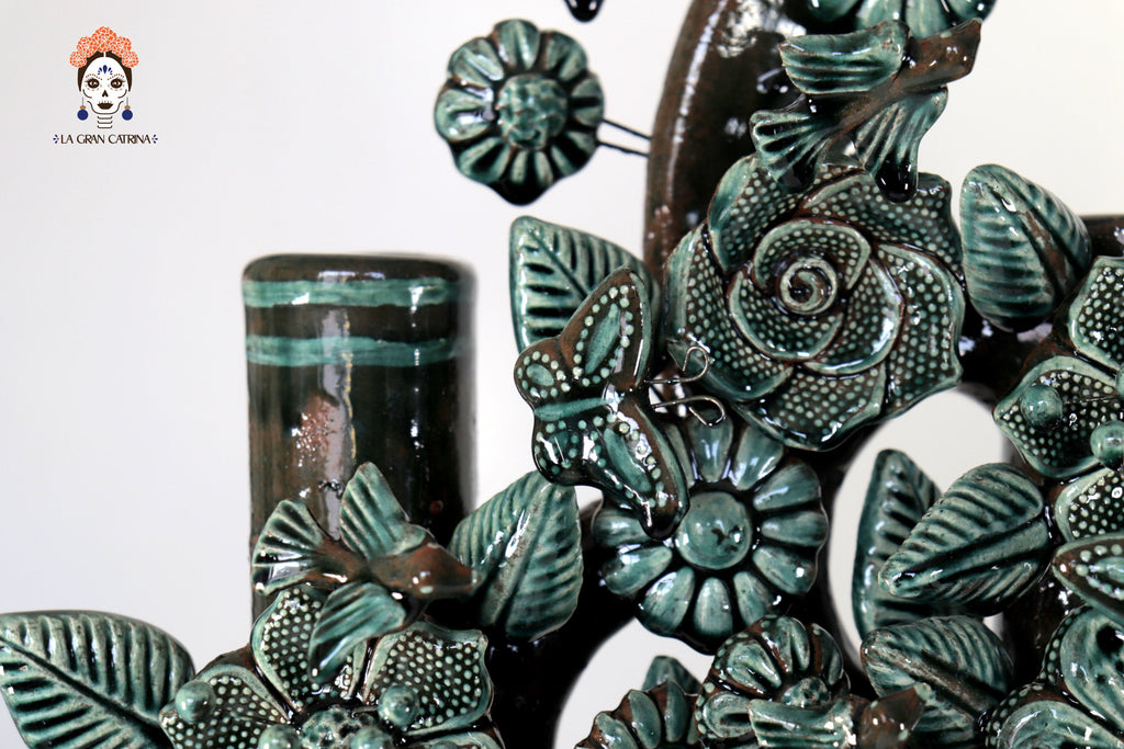 Tree of Life green glazed - 21.6 in. Montoya