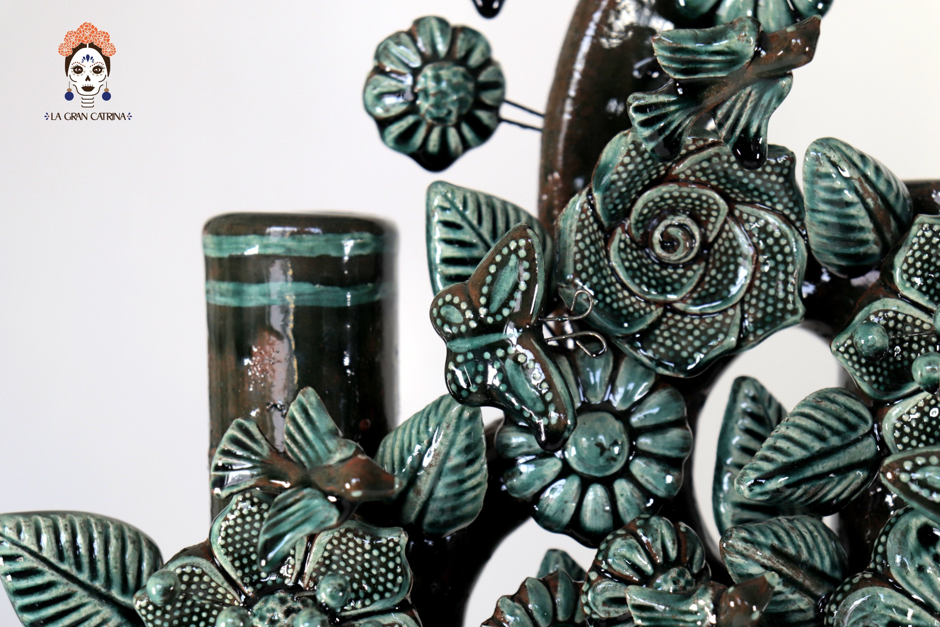 Tree of Life green glazed - 21.6 in. Montoya