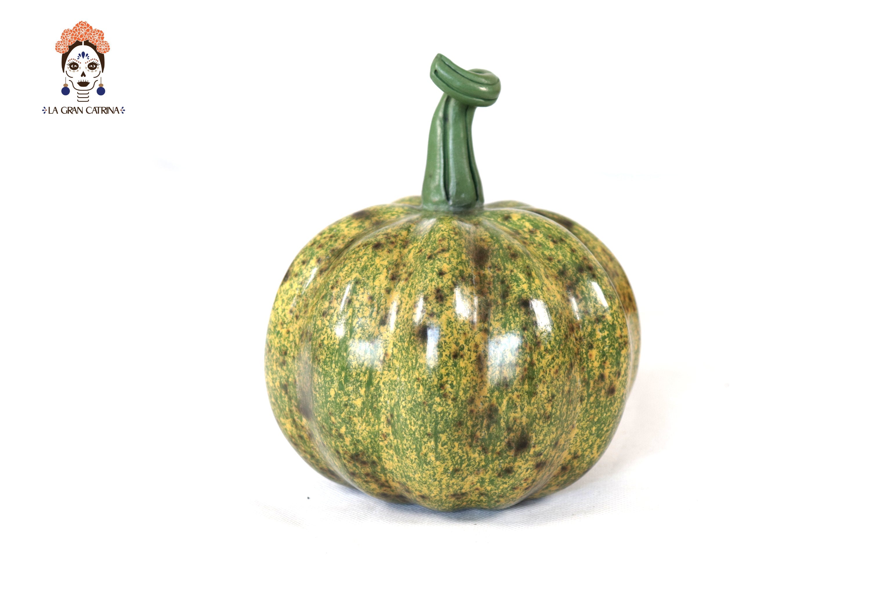 Set 3 Pumpkins Handcrafted Decorative Greens - 8.7 in. Trejo