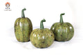 Set 3 Pumpkins Handcrafted Decorative Greens - 8.7 in. Trejo