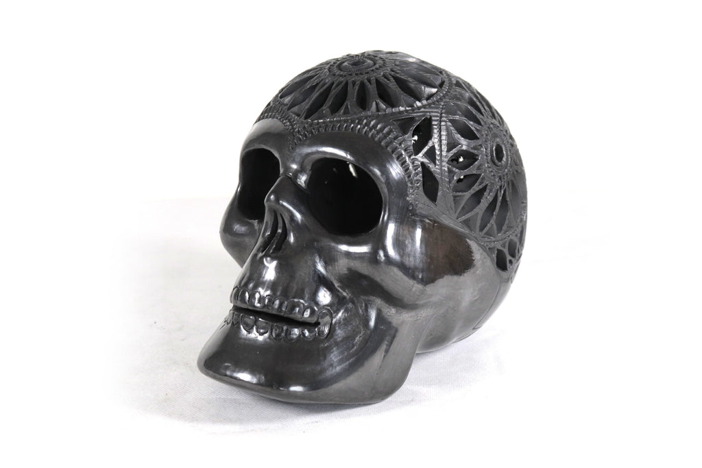 Black Clay Skull 7.1 in. Tere Oax