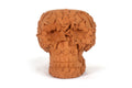 Planter Skull Natural Clay with Flowers Relieve - 3.9 in. Brenda Capula