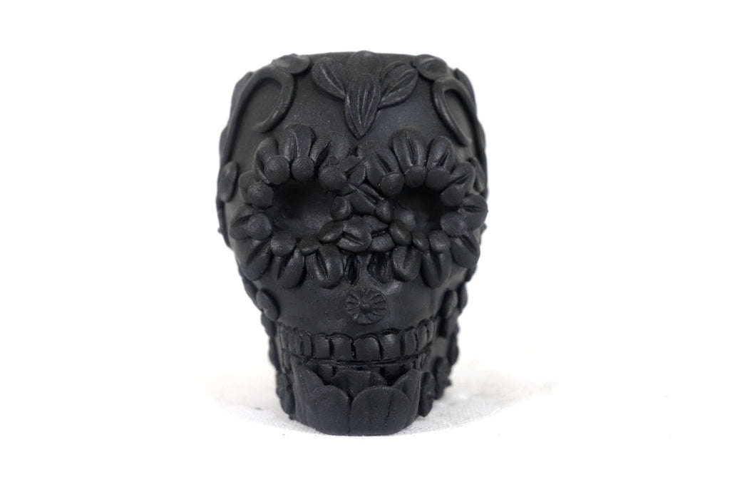 Planter black chica of Skull Style Catrina Brenda Capula
