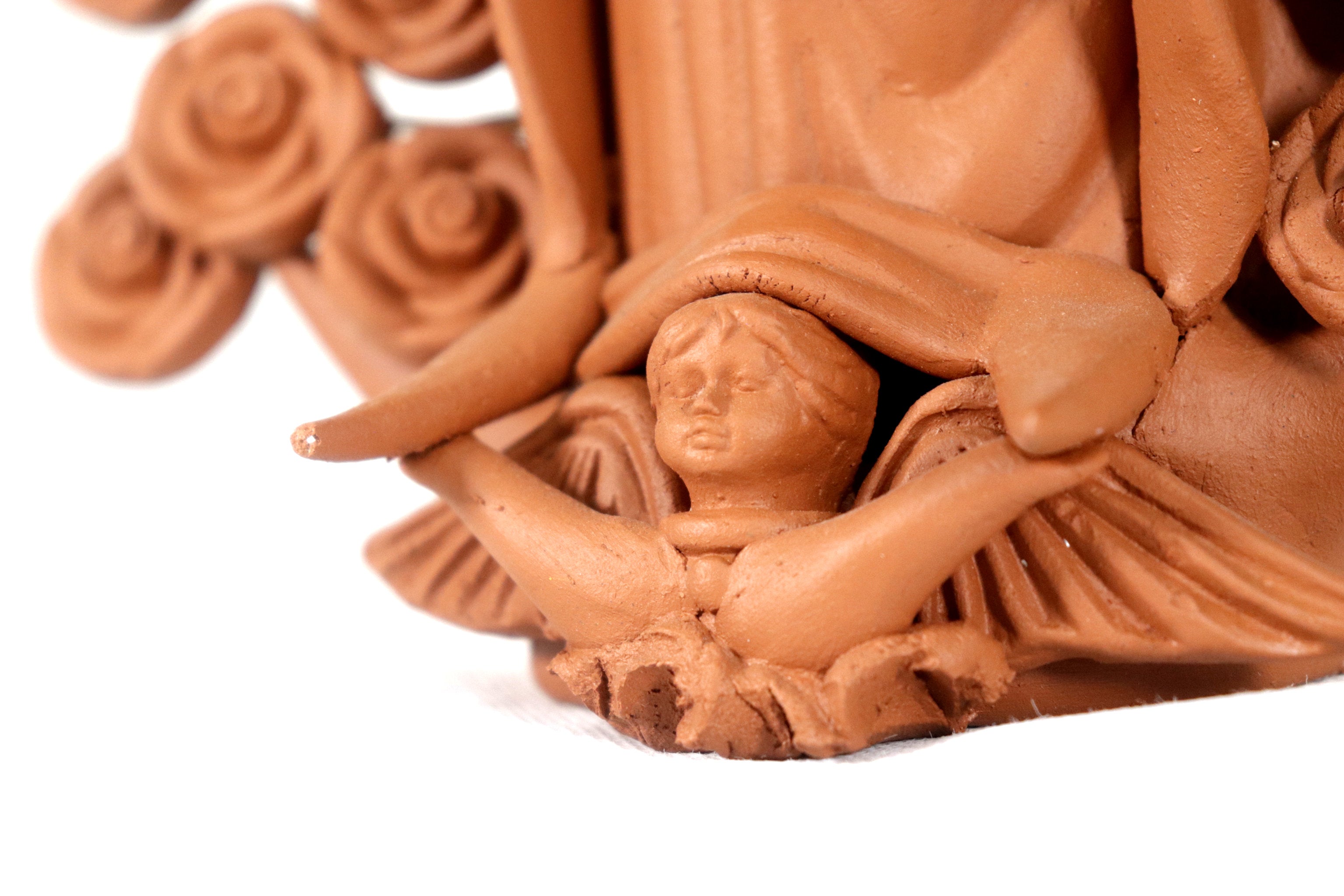 Virgin of Guadalupe - 13.8 in. - Natural Clay Montoya