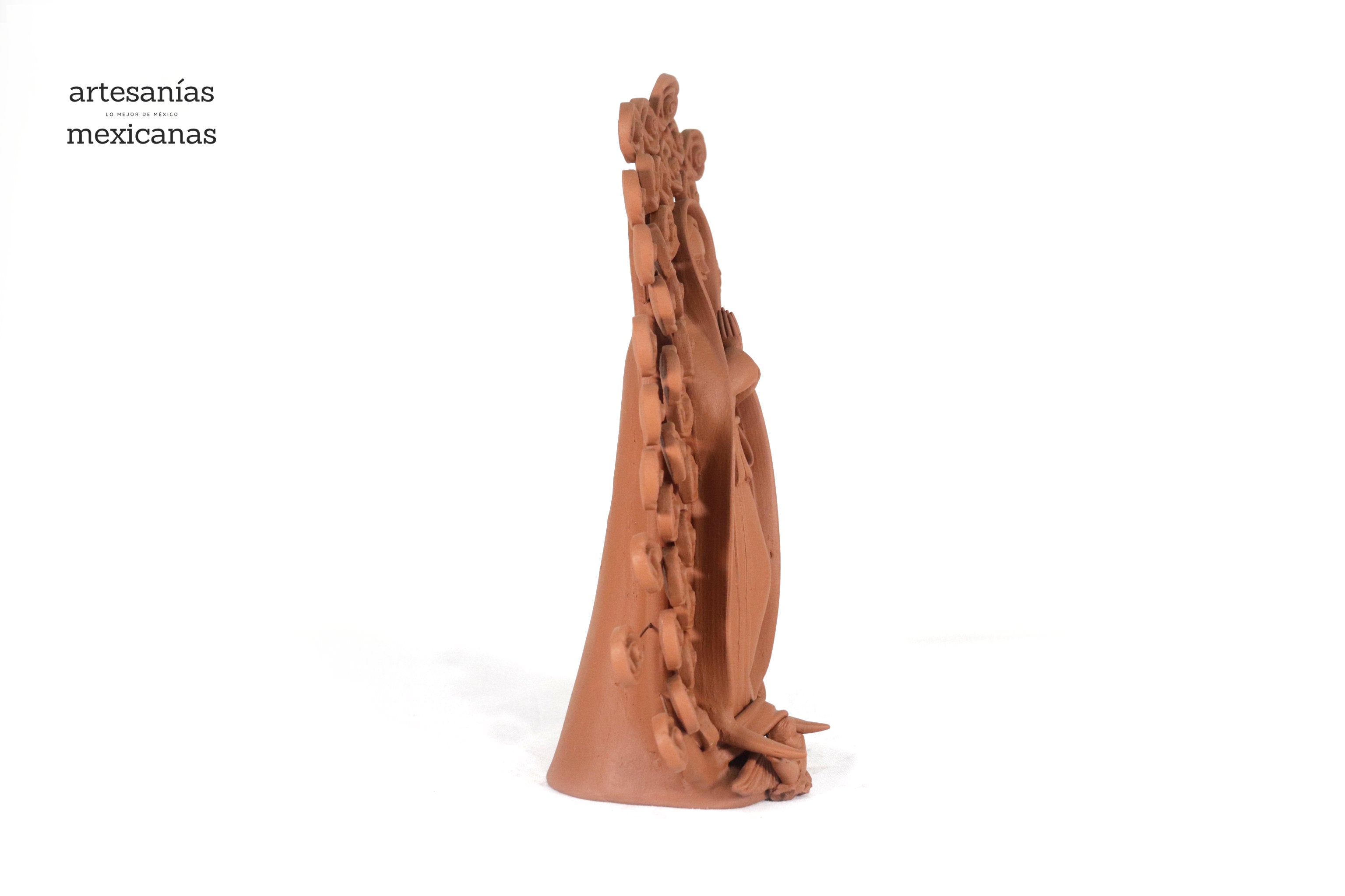 Virgin of Guadalupe - 13.8 in. - Natural Clay Montoya