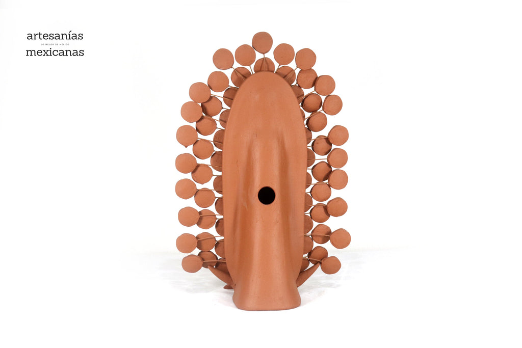 Virgin of Guadalupe - 13.8 in. - Natural Clay Montoya