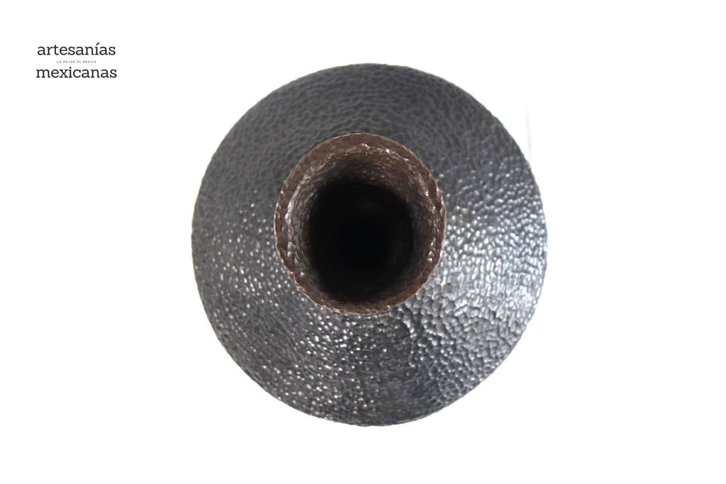 Vase moderno Clay martillado black - 10 in. Trejo