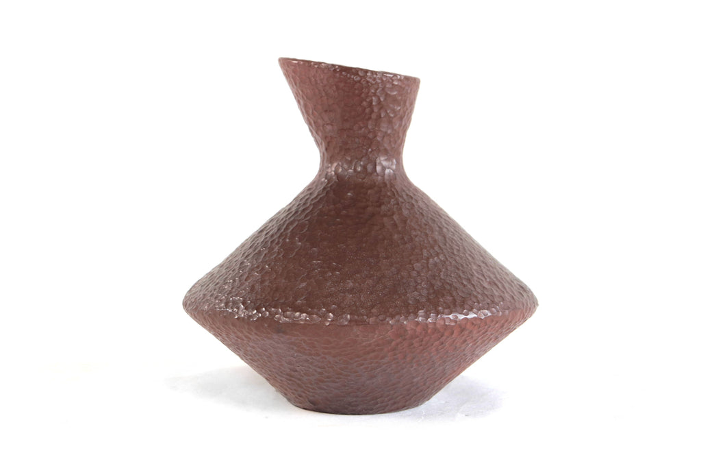 Vase moderno Clay martillado red - 10 in. Trejo