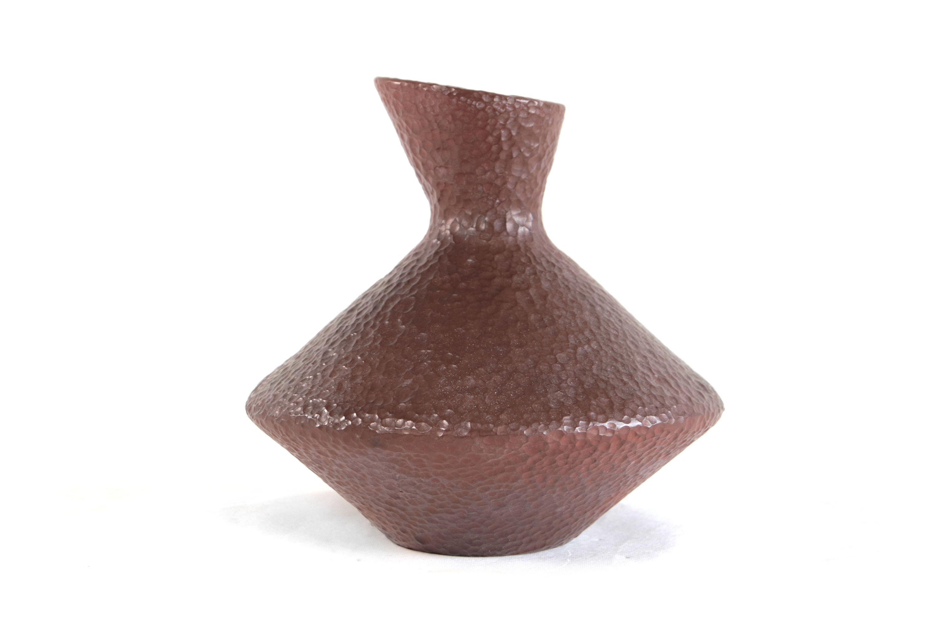 Vase moderno Clay martillado red - 10 in. Trejo