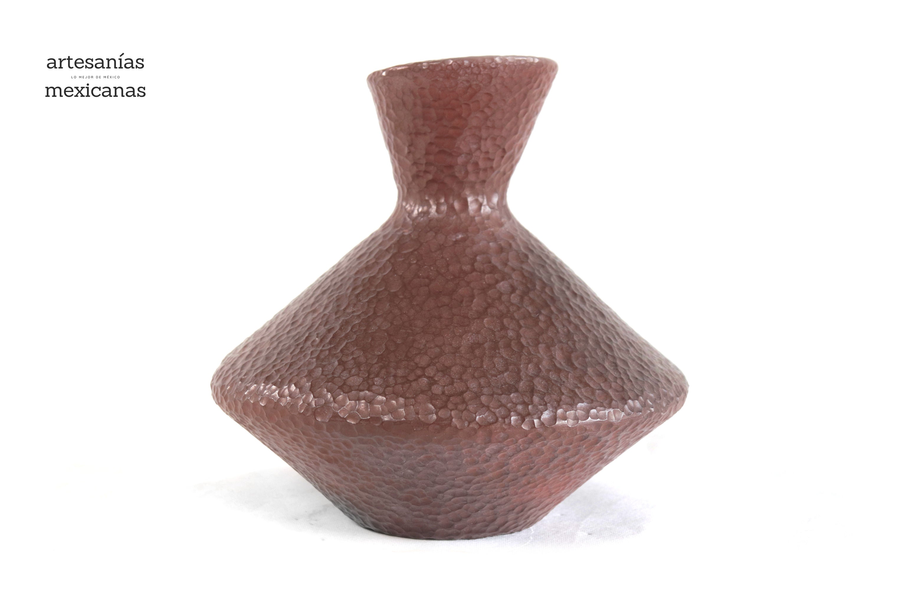 Vase moderno Clay martillado red - 10 in. Trejo