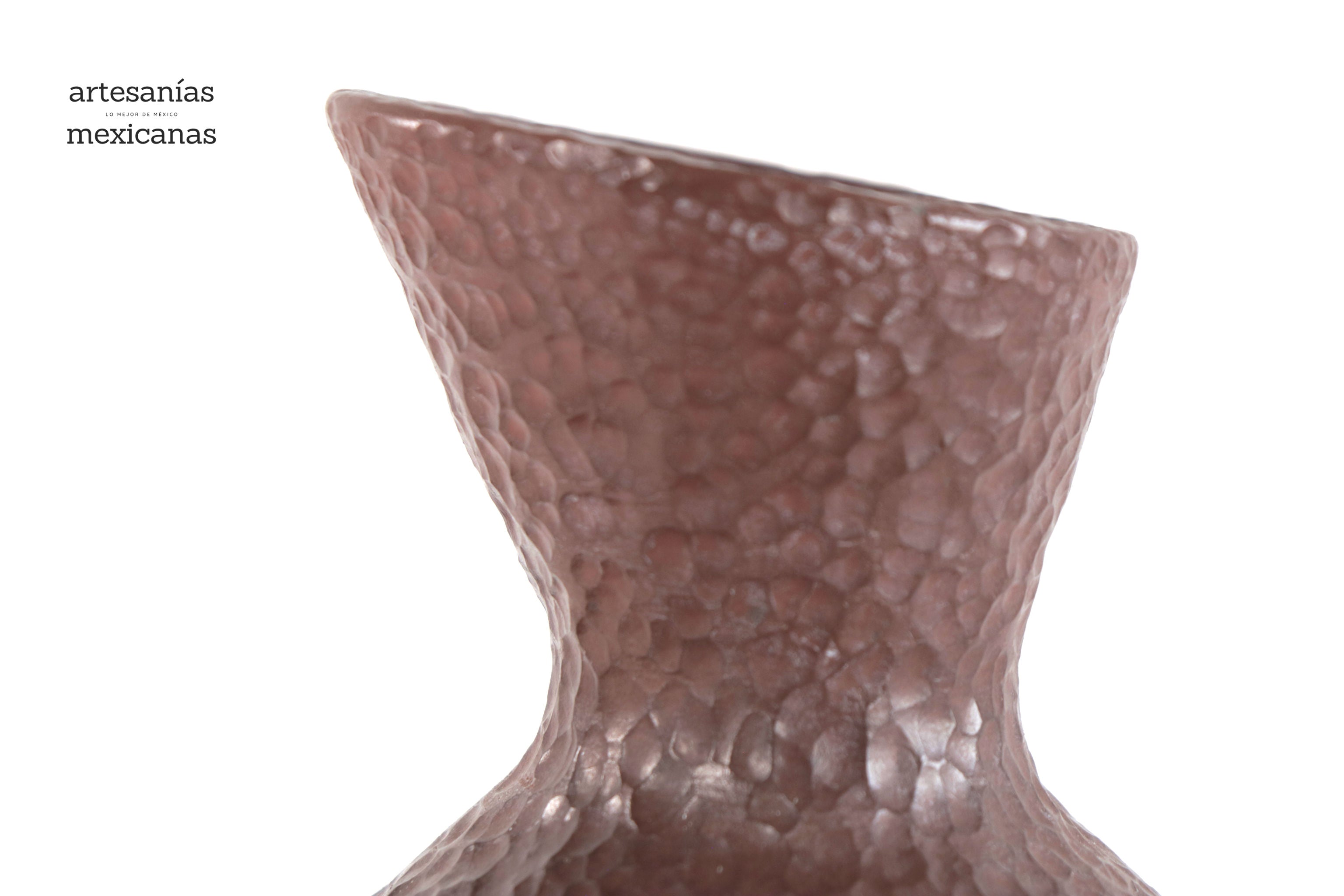 Vase moderno Clay martillado red - 10 in. Trejo