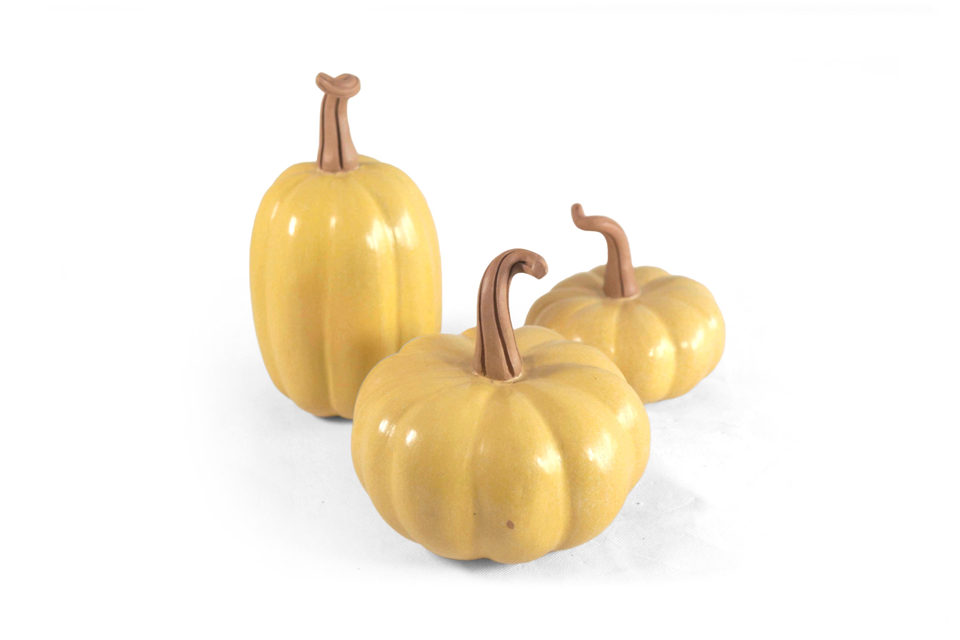 Set of 3 Pumpkins yellow Trejo