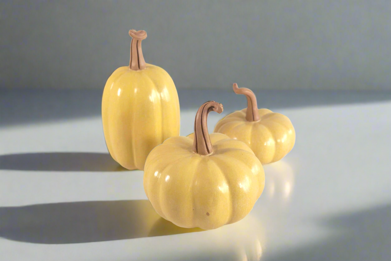 Set of 3 Pumpkins yellow Trejo