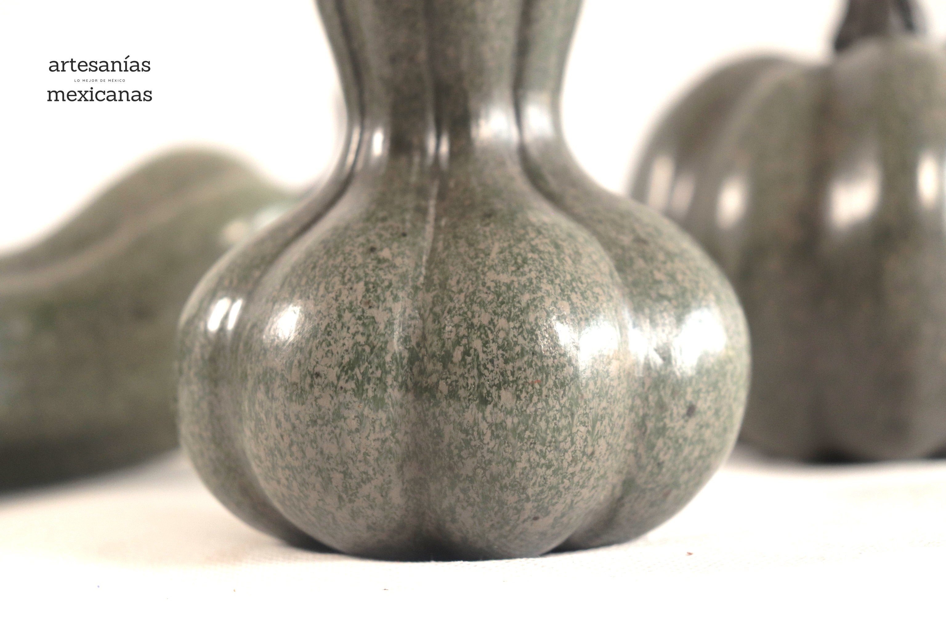 Set of 3 Pumpkins green grayish Trejo