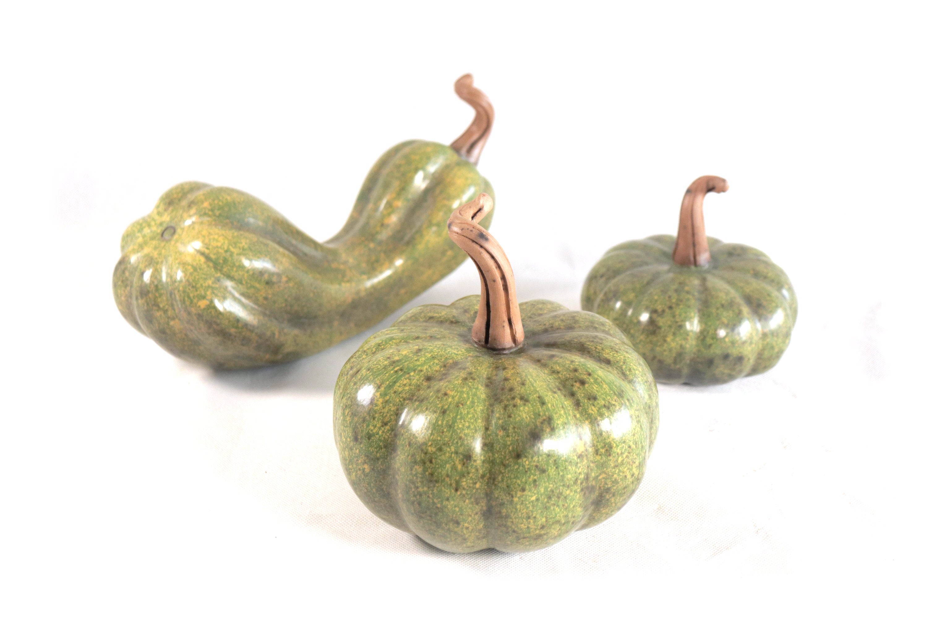 Set of 3 Pumpkins green l Trejo