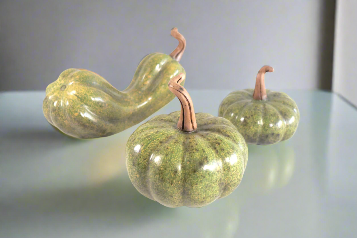 Set of 3 Pumpkins green l Trejo
