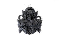 Skulls Blacks with Flowers I - 7.8 in. Brenda Capula