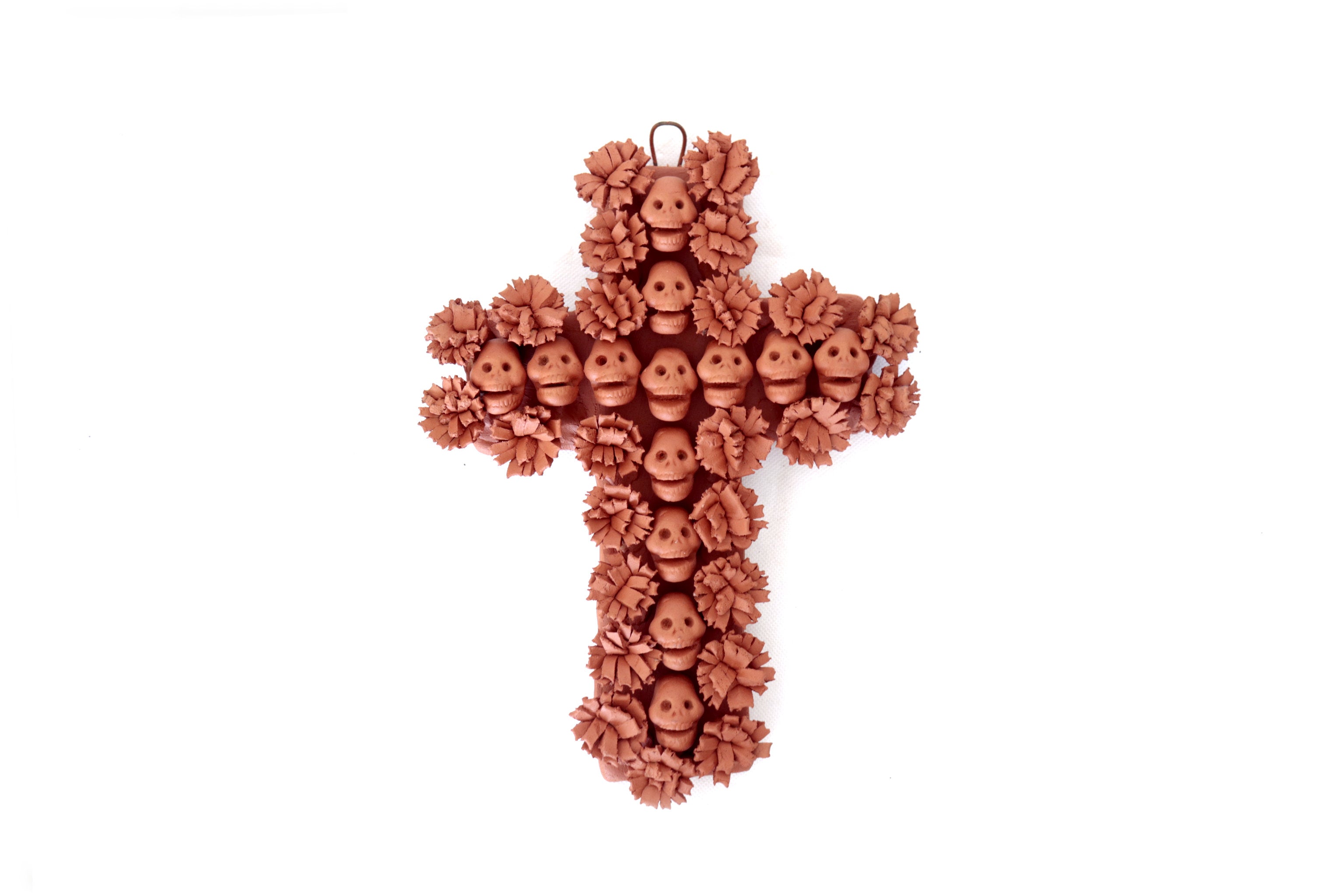 Cross Day of the Dead Clay 10 in. Lizbeth Cruces