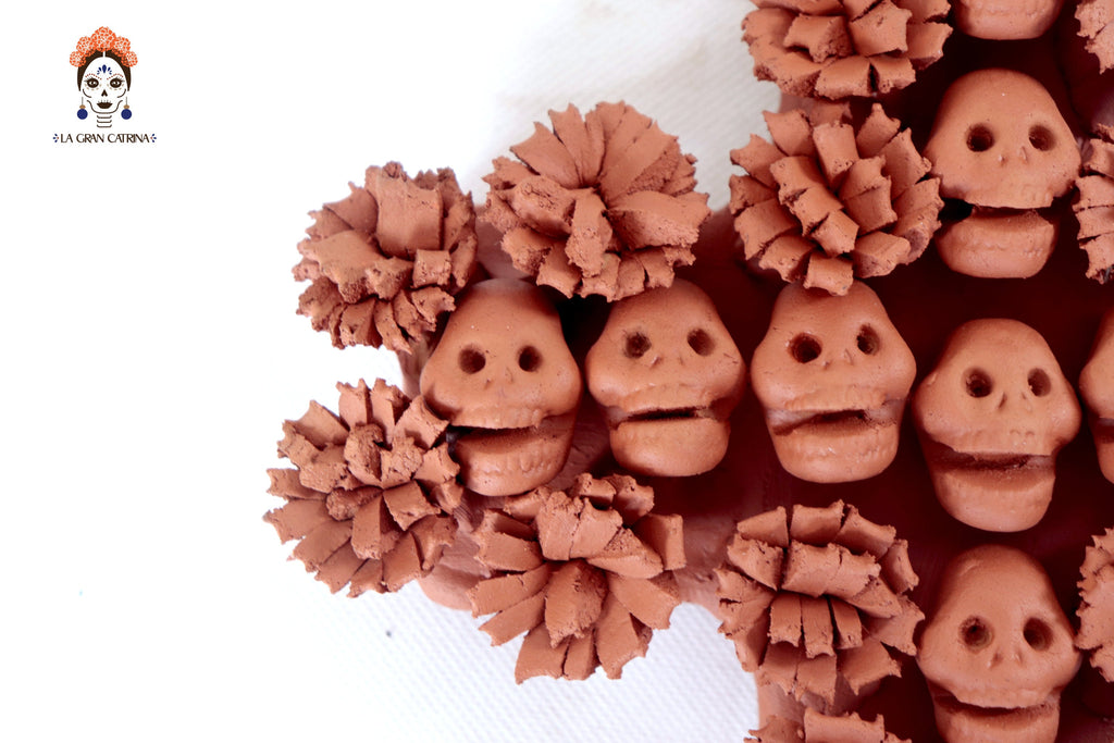 Cross Day of the Dead Clay 10 in. Lizbeth Cruces