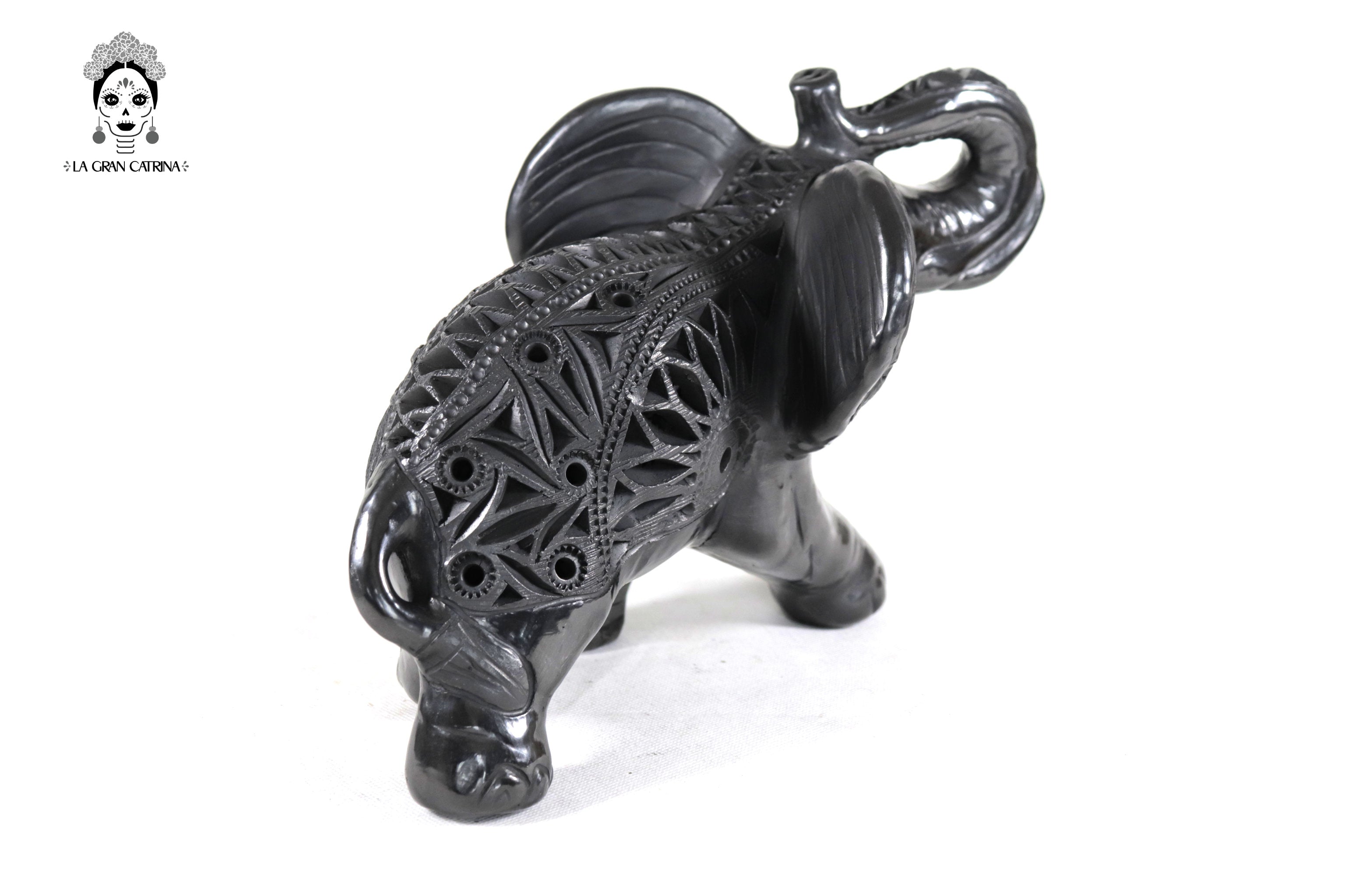 Elefante of Black Clay - 7 in. Tere Oax