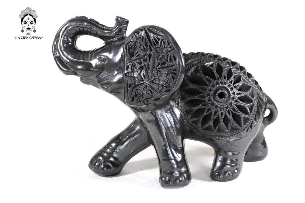 Elefante of Black Clay - 7 in. Tere Oax