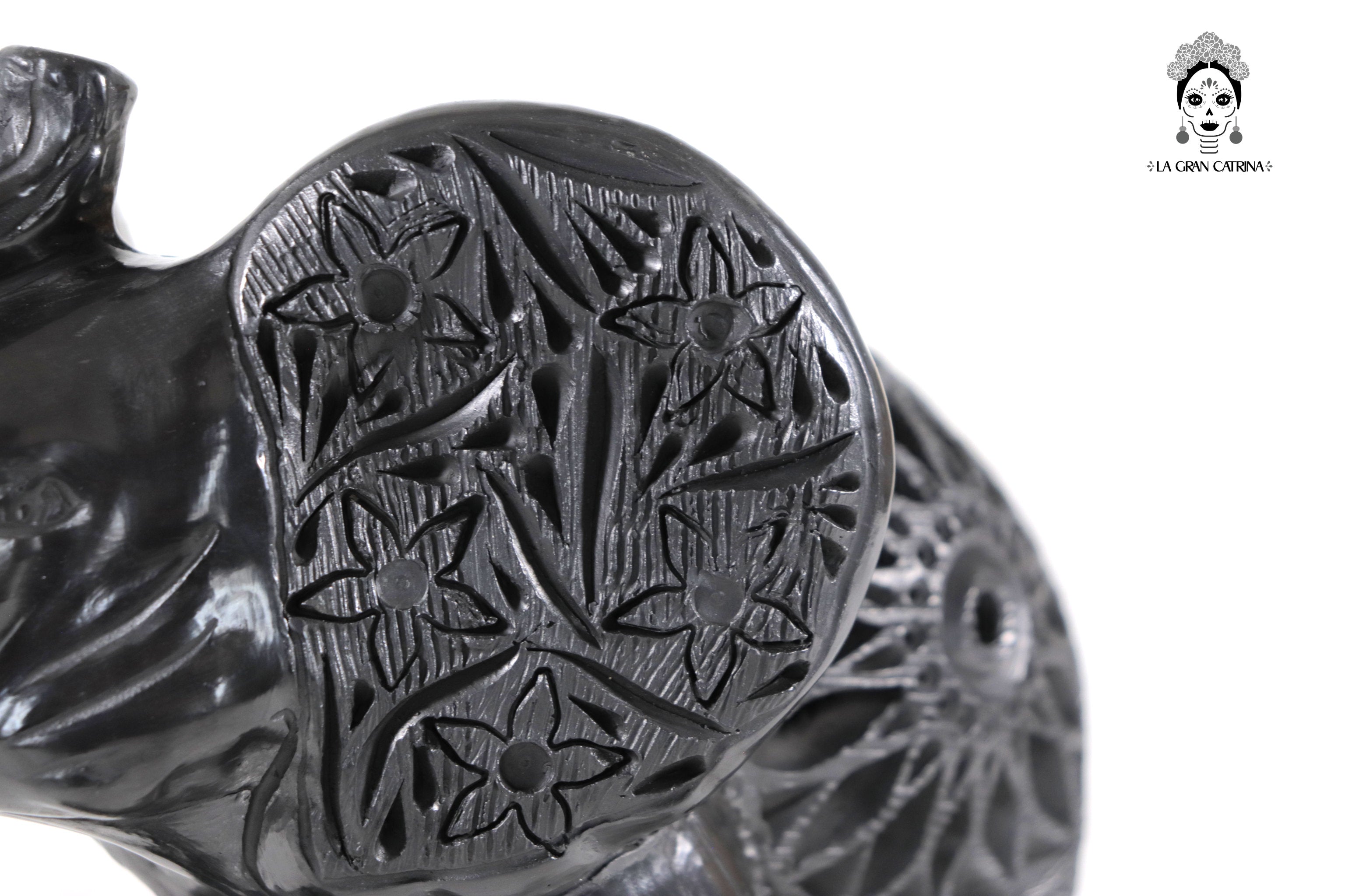 Elefante of Black Clay - 7 in. Tere Oax