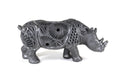 Black Clay Rhinoceros - 5.5 in. Tere Oax