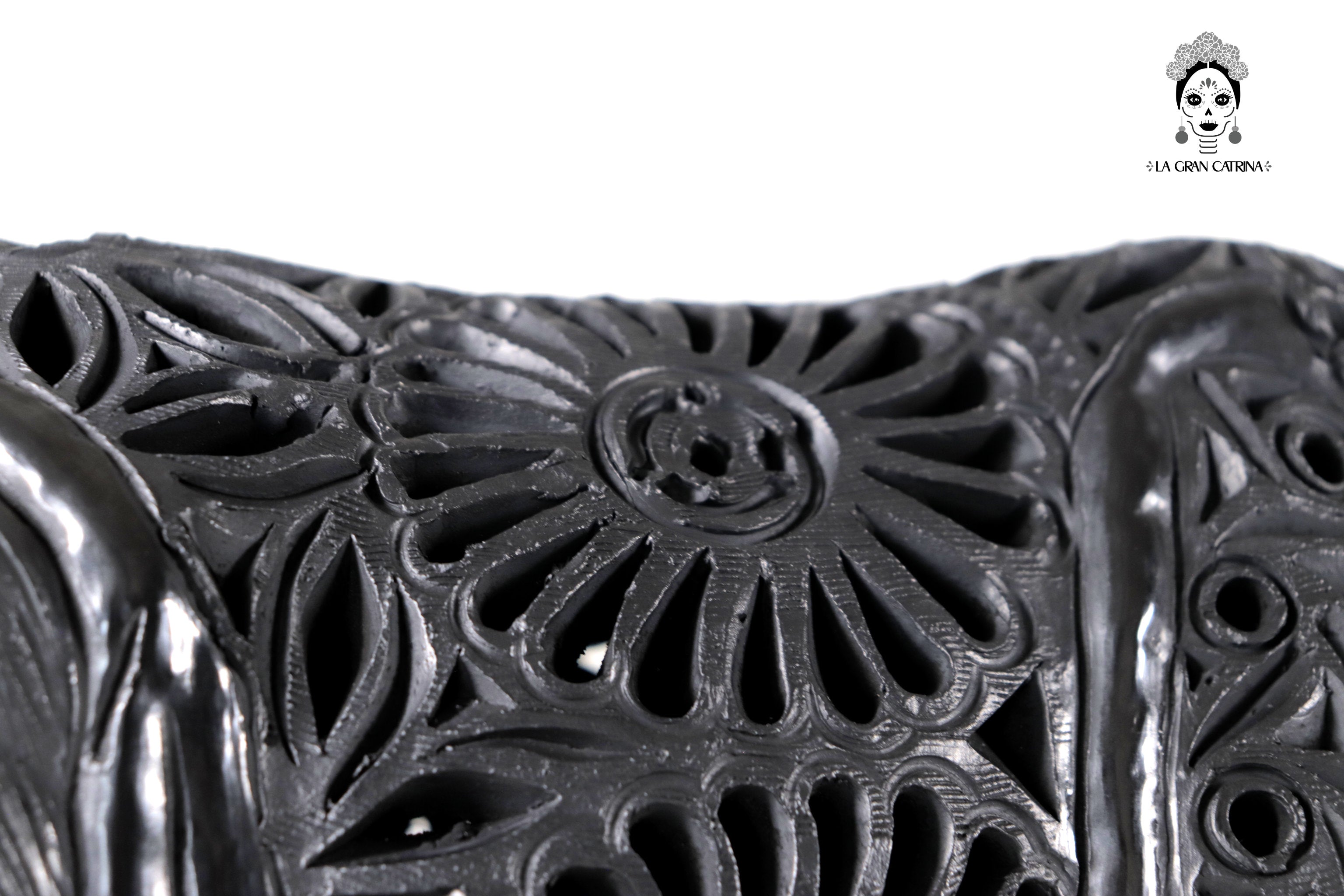 Black Clay Rhinoceros - 7.9 in. Tere Oax