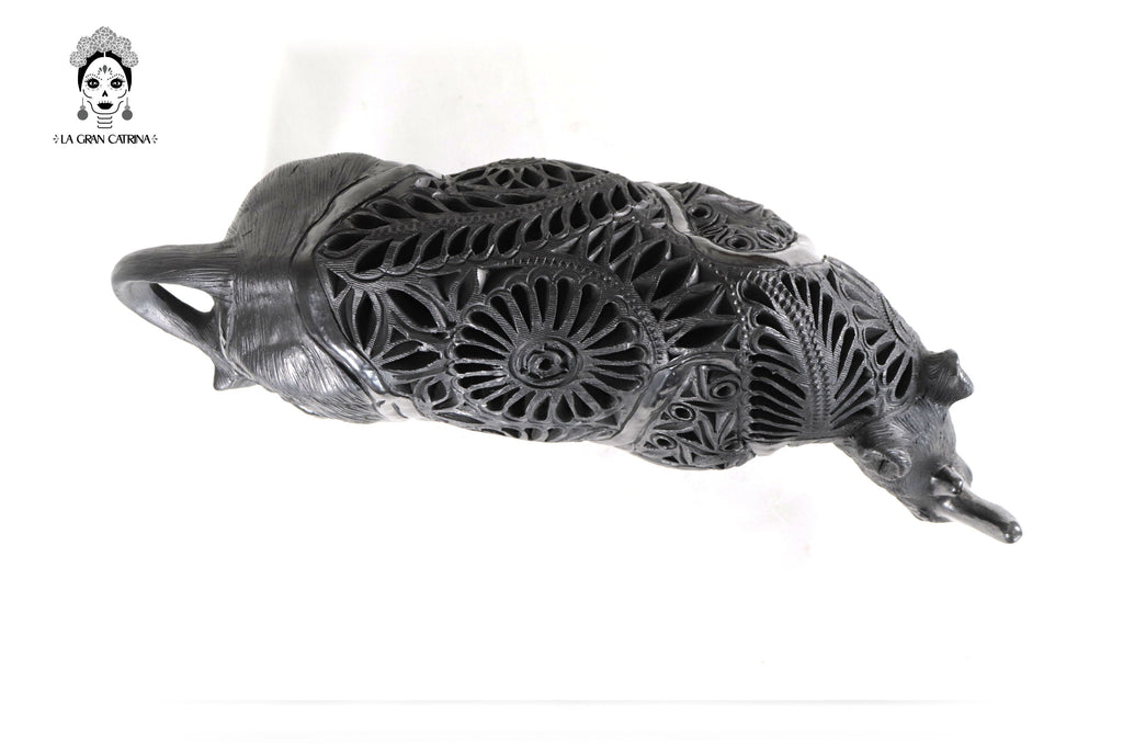 Black Clay Rhinoceros - 7.9 in. Tere Oax