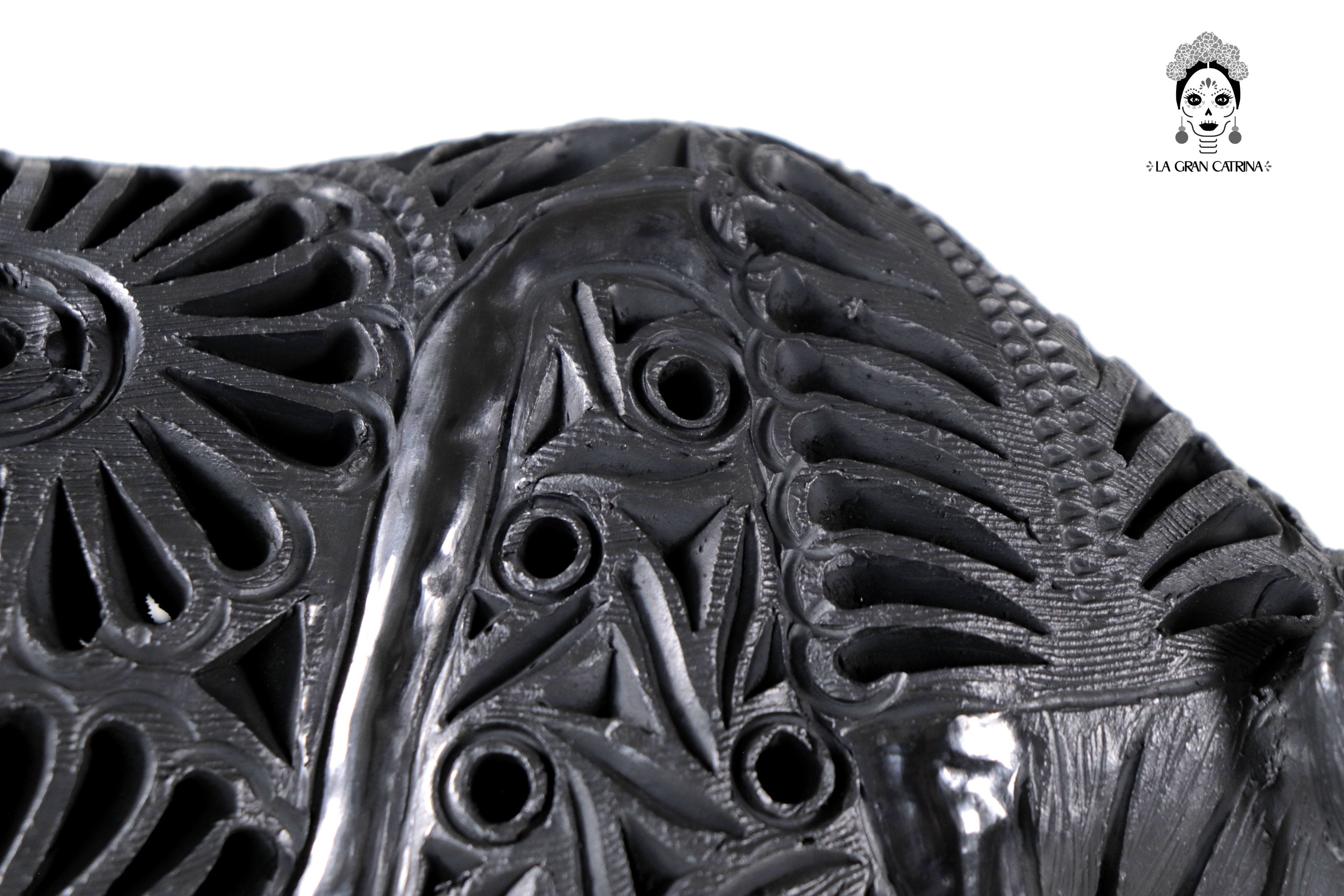 Black Clay Rhinoceros - 7.9 in. Tere Oax
