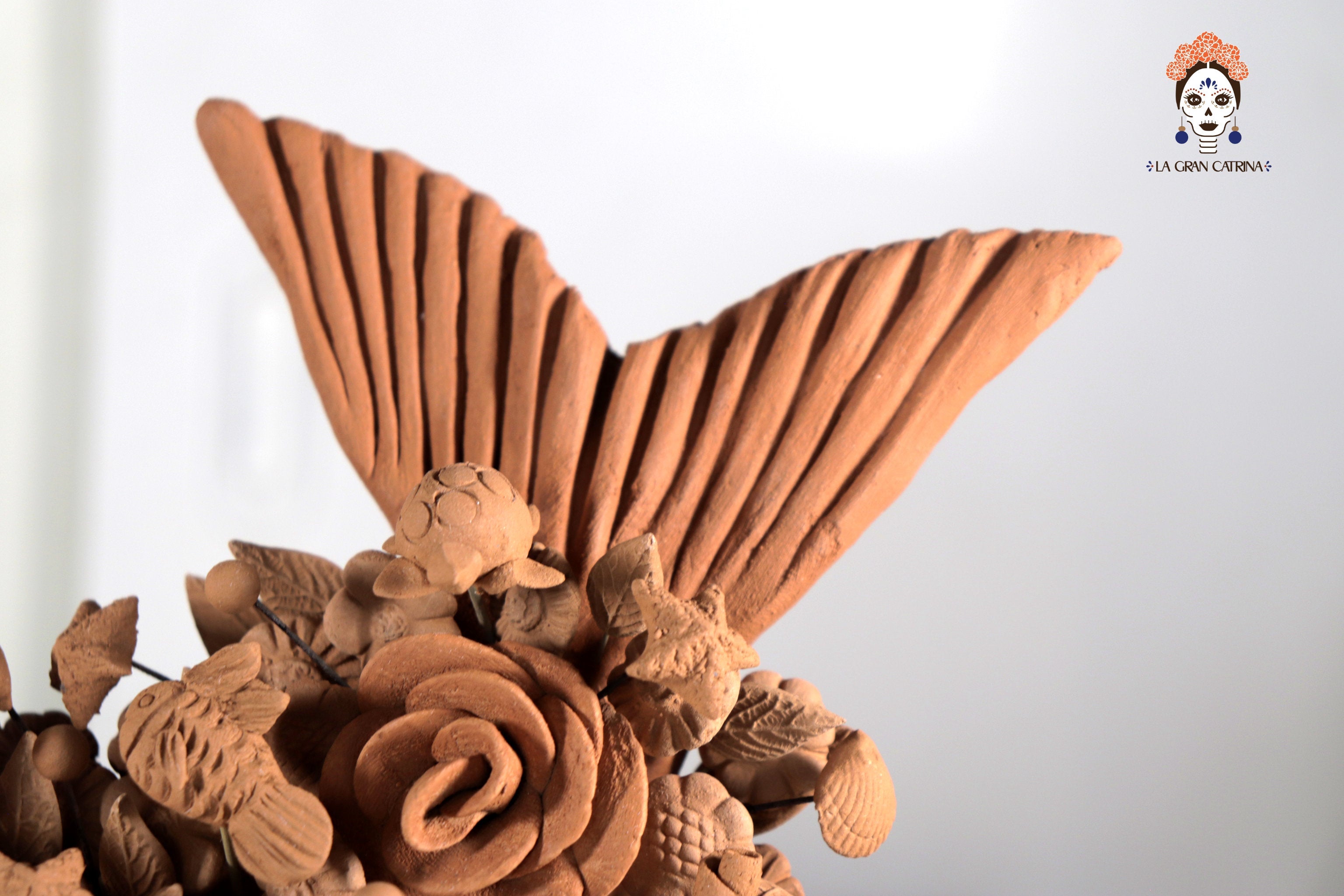 La Tlanchana of natural clay - 11.8 in. Cecilio