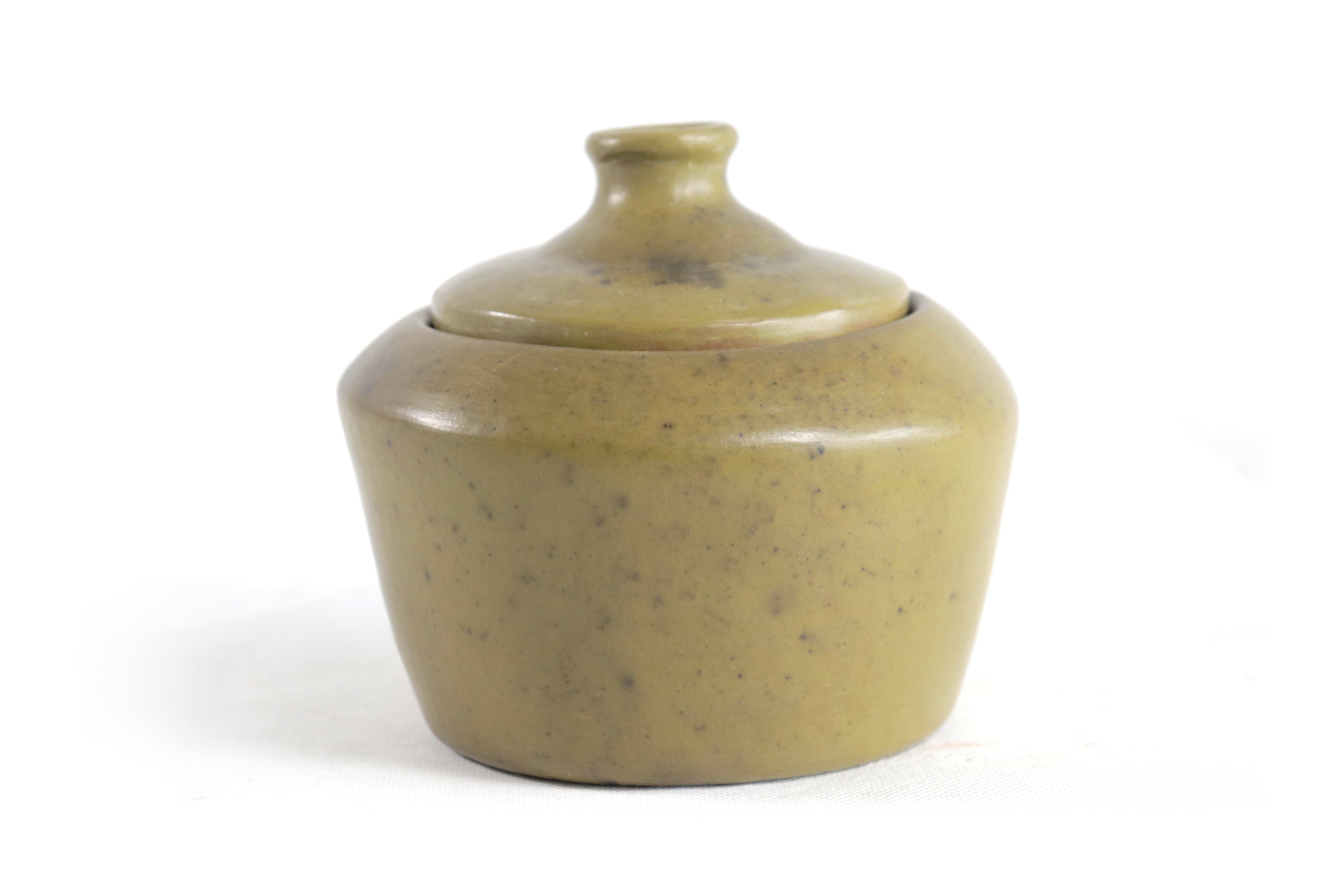 Sugar Bowl olive green - 4.7 in. - Handcraft Wholesale Trejo