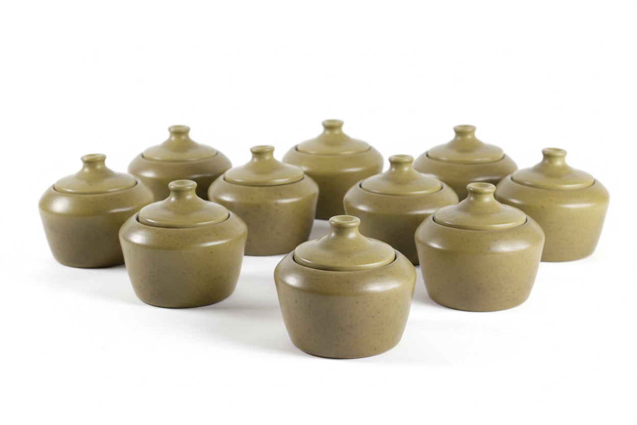 Sugar Bowl olive green - 4.7 in. - Handcraft Wholesale Trejo