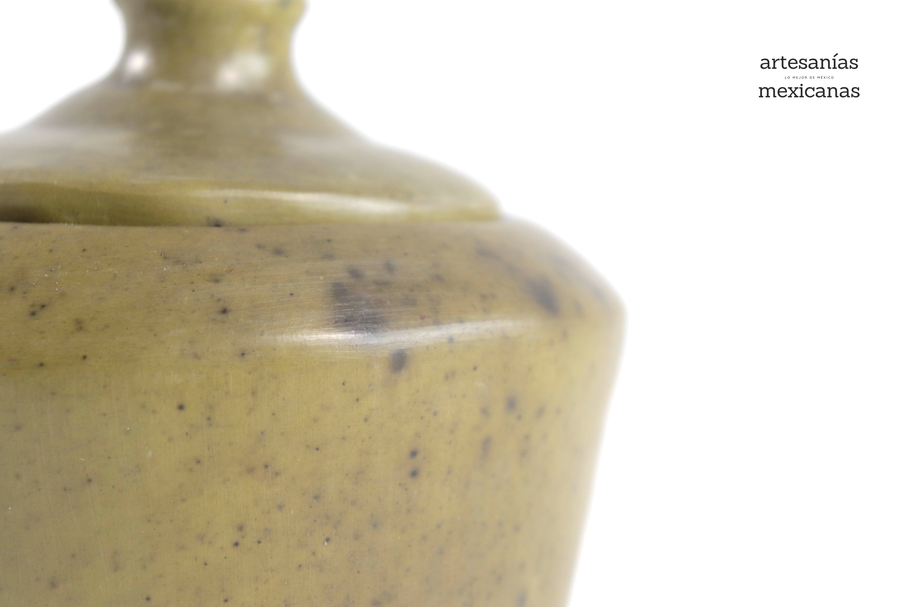 Sugar Bowl olive green - 4.7 in. - Handcraft Wholesale Trejo