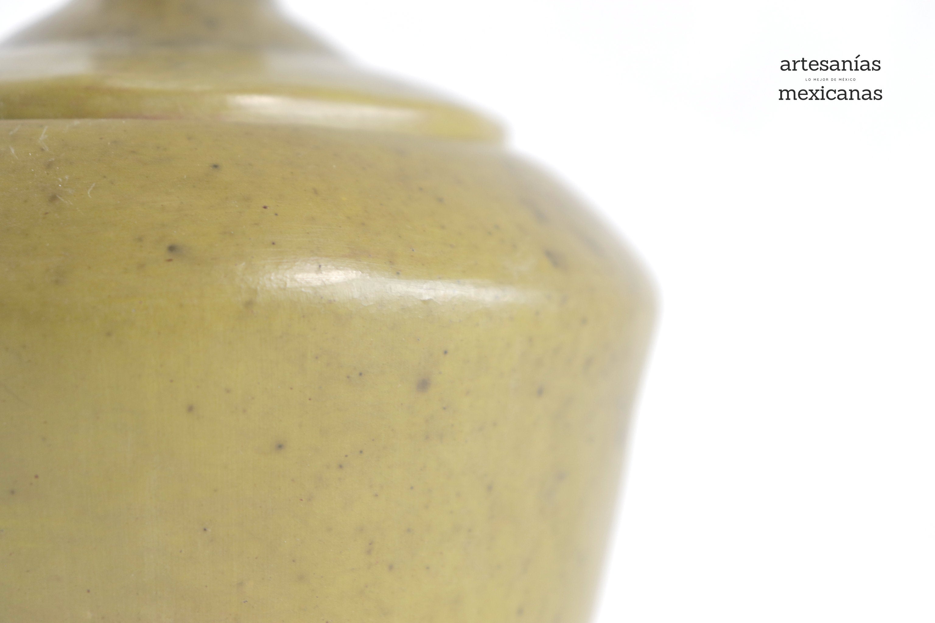 Sugar Bowl olive green - 4.7 in. - Handcraft Wholesale Trejo