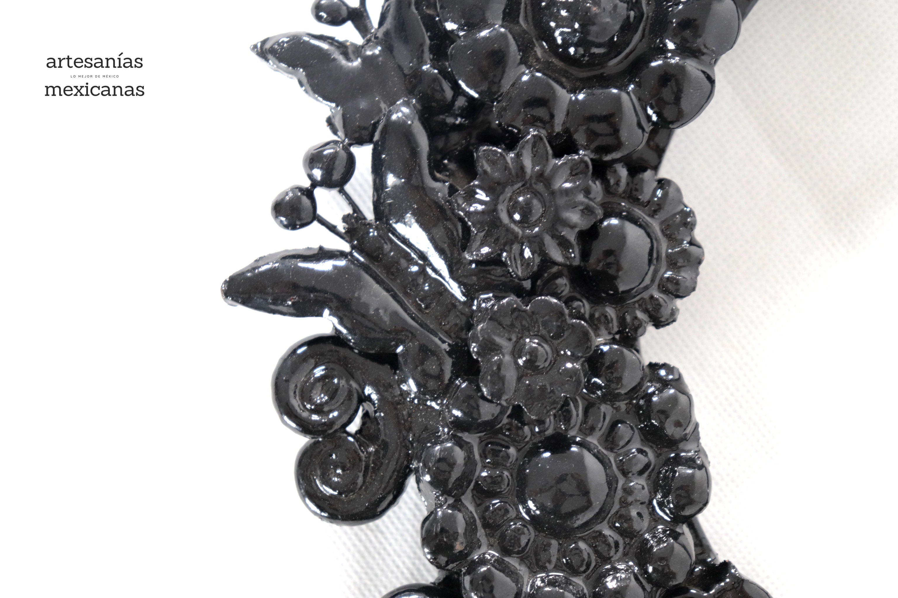 Crown black - Glazed Clay - 13 in. Tereri