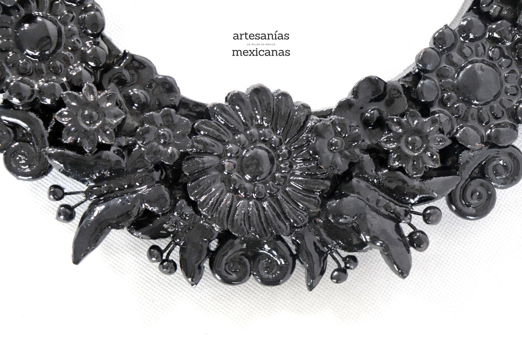 Crown black - Glazed Clay - 13 in. Tereri