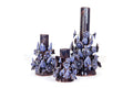 Set of 3 Porta Cirio Blue - Glazed Clay - 11.4 in. Montoya