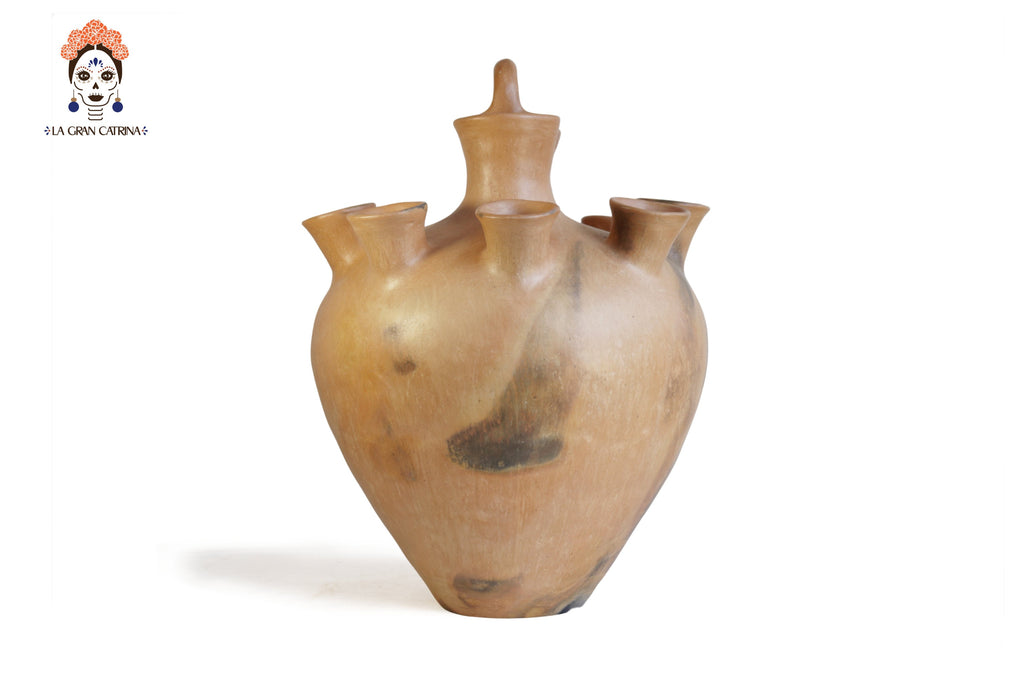 Vessel Ancestral Mixe of 10 openings - 20.8 in. Silvia Mixe